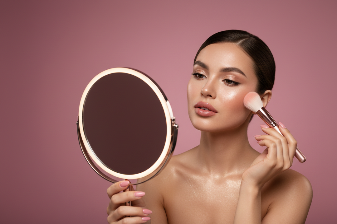 Image de fond glamour pour boutique maquillage